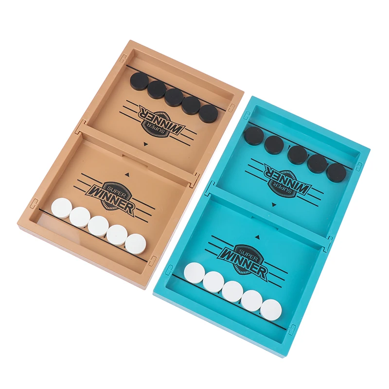 

Table Board Games Fast Hockey Sling Puck Game Paced Sling Puck Winner Fun Wooden Toys Party Game Toys For Adult Child Family