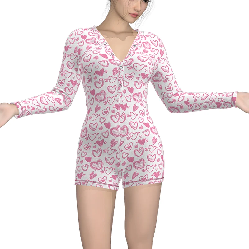 

Women Long Sleeve Casual Yoga Bodysuit Stretch Sexy V Neck Leotard Playsuit Slim Clubwear Romper Sports Shorts Active Wear /2