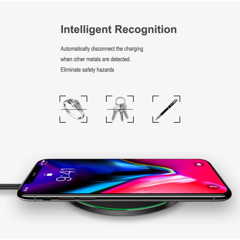 10w wireless charger for iphone11 xs max x xr 8plus fast charge mobile phone charger for ulefone doogee samsung note 9 8 s10plus free global shipping