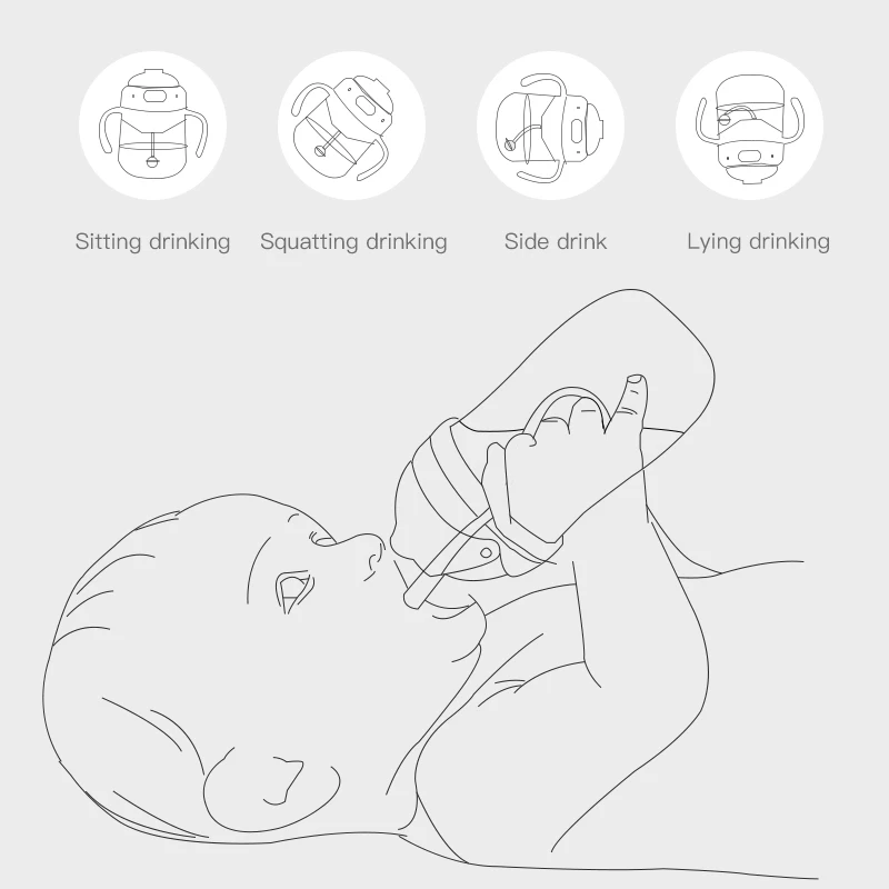 Чашка для кормления младенцев Beiens 360 градусов с держателем|Бутылки| |