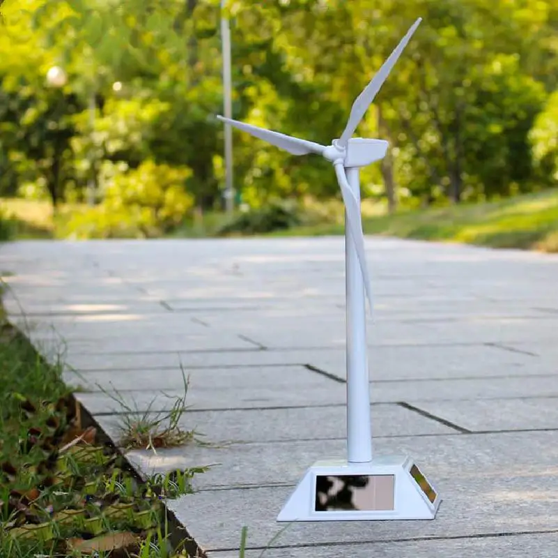 Новое поступление мини модель ветряной турбины на солнечных батареях игрушка