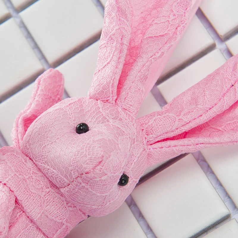 Креативный милый кролик из кремового кружева кукла с животным девочка детская