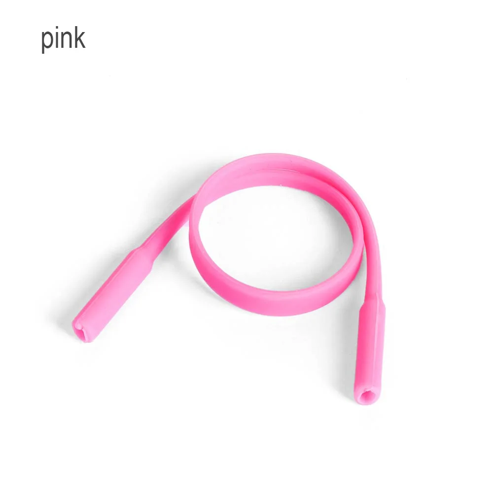 2-pink 1 шт., силиконовые очки на цепочке, спортивный дайвинг, водонепроницаемый ремешок, спортивные очки, солнцезащитные очки, держатель шнура, для детей, взрослых, аксессуары для очков - Цвет: 2-pink