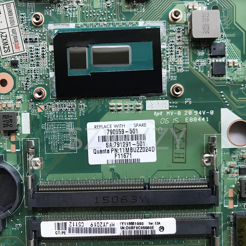 Отлично подходит для HP 17 F M7 K P 790959 501 Материнская плата ноутбука с I7 5500u 840M 2 Гб