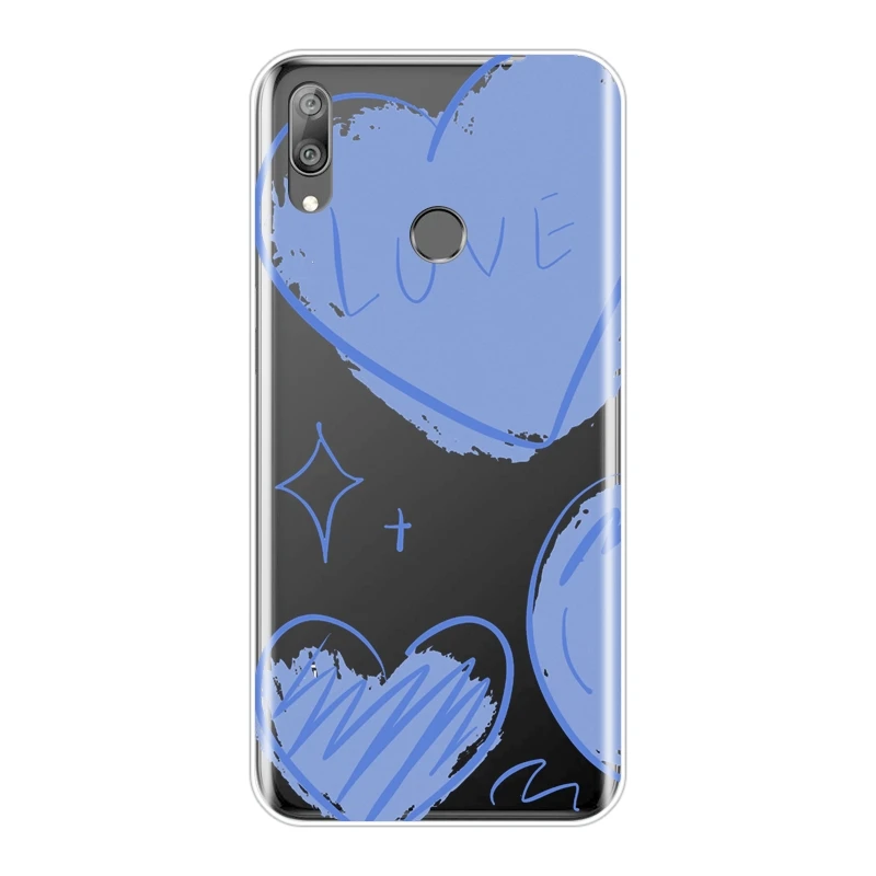 Мягкий чехол с милым сердцем Kawaii Love для Huawei Y9 Y7 Y6 Pro Prime 2019 силиконовый телефона Y5 |