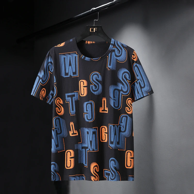 

Футболка мужская летняя с коротким рукавом и принтом, размеры 10XL/9XL/8XL/7XL/6XL