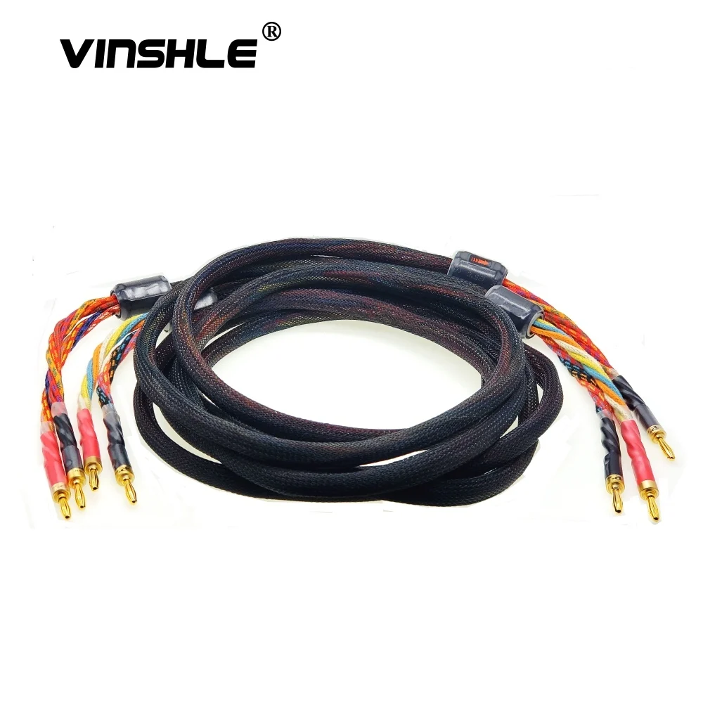 

HIFI Oxygen free pure copper XD audio speaker cable amplifier speaker cable banana head cable high fidelity end synth