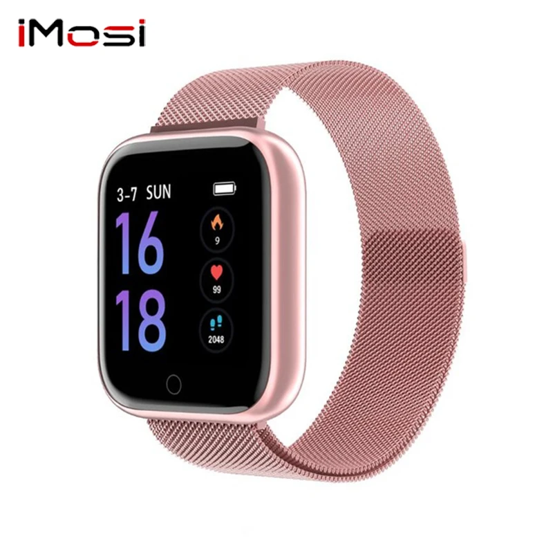 

New Women Waterproof Smart Watch T80 Bluetooth Smartwatch For Apple IPhone Xiaomi Heart Rate Monitor Fitness Tracker
