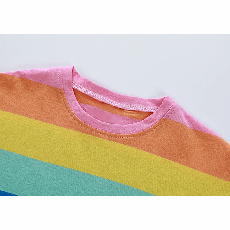 

Summer Girls Boys Clothing Sets Baby Kids Clothes Suit Rainbow T Shirt Shorts 2Pcs Children Costume Sport Suit 4 6 8 10 12 Years