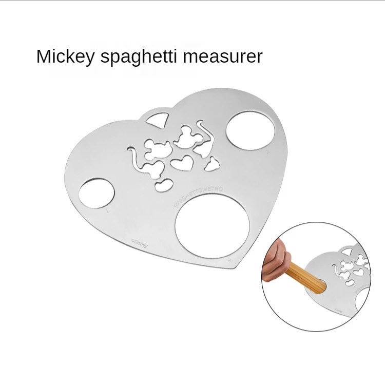 

Stainless Steel Heart-Shaped Spaghetti Ruler Mouse Pattern Spaghetti Measuring Tools Gadget Noodles Device Kitchen Accessories