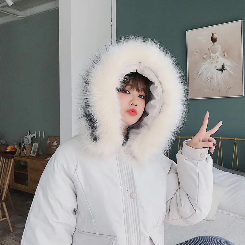 Модная женская новая Корейская зимняя хлопковая одежда куртка утолщенная