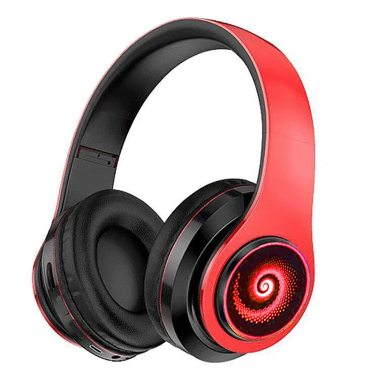 

Portable Folding Luminous Wireless Bluetooth Headset Headset Subwoofer Mobile Phone Computer Card Headset Headset