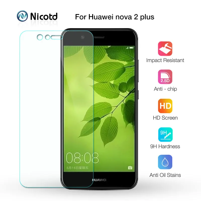 3 шт 9h Защитные пленки для экрана huawei Nova 2 Plus защитное закаленное стекло HD
