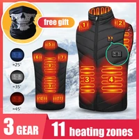 women 11 areas heated vest usb heated jacket heating vest thermal clothing hunting camping vest winter heating coat warm cloth