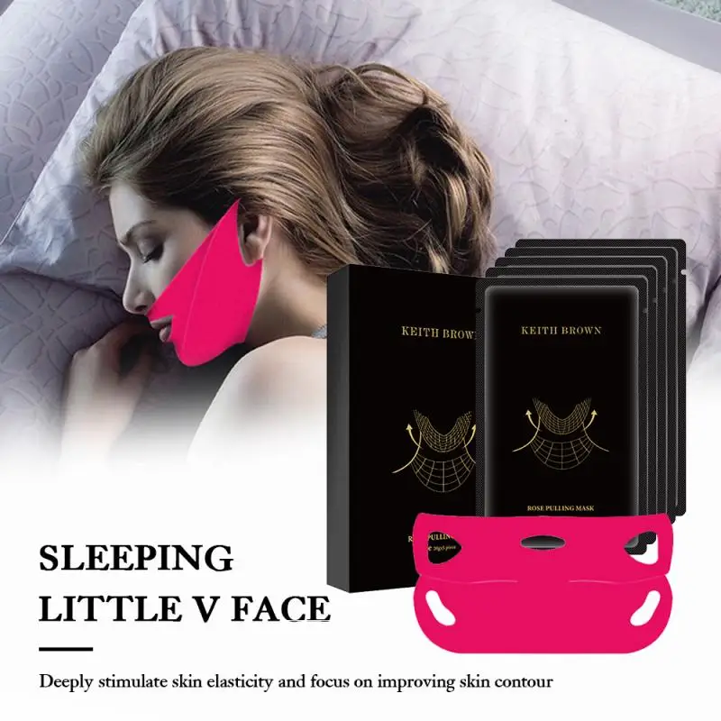 

2Pcs V Face Lifting Tightening Ear Hook Mask Skin Care Tool V-Shape Firming Skin Face Slim Chin Neck Lift Slimming Mask TSLM1