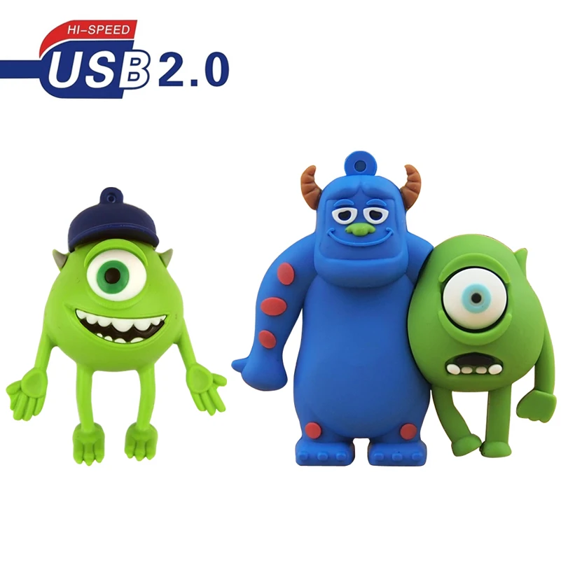 Флеш накопитель с мультяшным рисунком Одноглазый Mike smile cow monster Street 4 ГБ 8 16 32