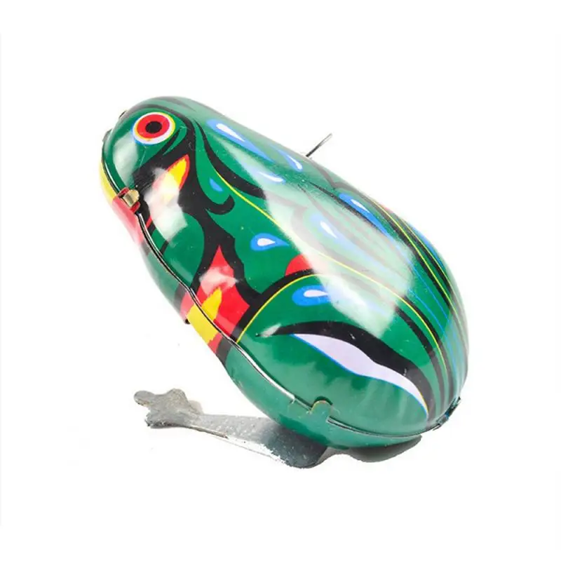 

Kids Classic Tin Wind Up Clockwork Toys Jumping Frog Vintage Toy Funny Kid Gift Frog Animal Clockwork Toy Early Educational Gift