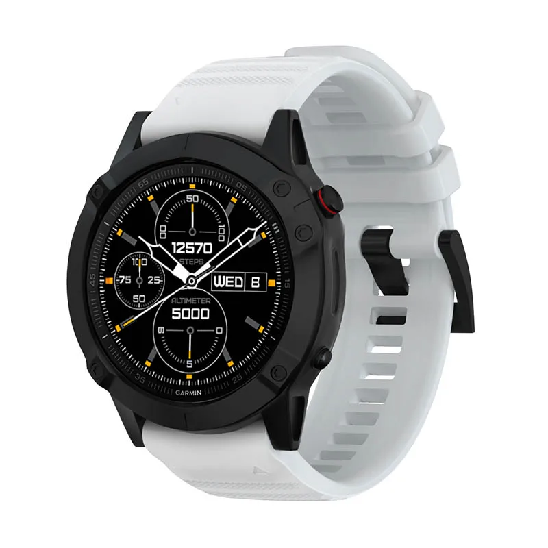 Быстросъемный спортивный силиконовый ремешок для Garmin Fenix 6 Pro на запястье 5/5 Plus