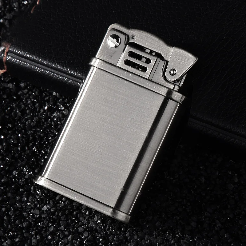 Kerosene Lighter Windproof Retro Brass Lighter Grinding Wheels Fire Cigarette Lighter Smoking Accessories Gadgets for Men
