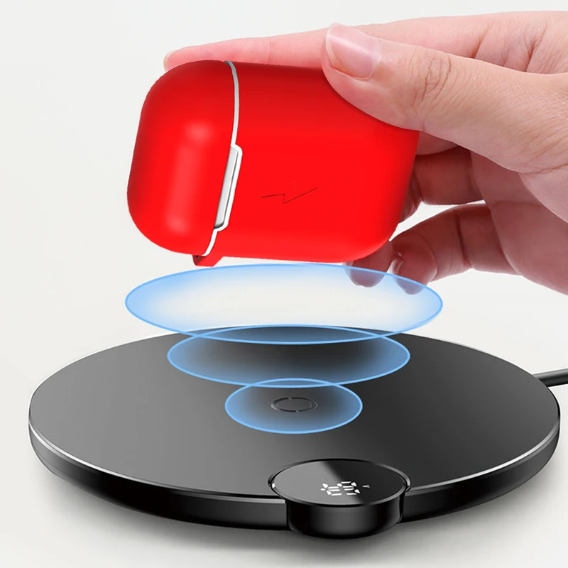 1 комплект, беспроводной чехол для зарядки Airpods QI, Стандартный беспроводной зарядный приемник, совместимый с беспроводным зарядным устройством, новинка