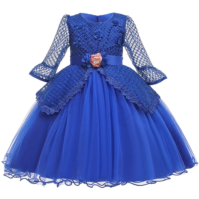 Цветочное платье для девочки свадьбы подружки невесты с лепестками выступлений