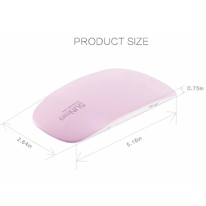 Sunmini лампа УФ Сушилка для ногтей светодиодный портативный USB кабель домашнего