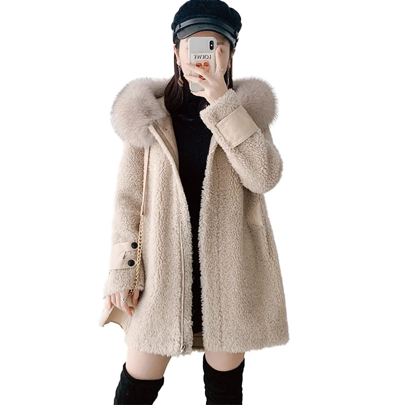 Пальто из натурального меха Женское зимнее пальто женская одежда куртка 2020 100%