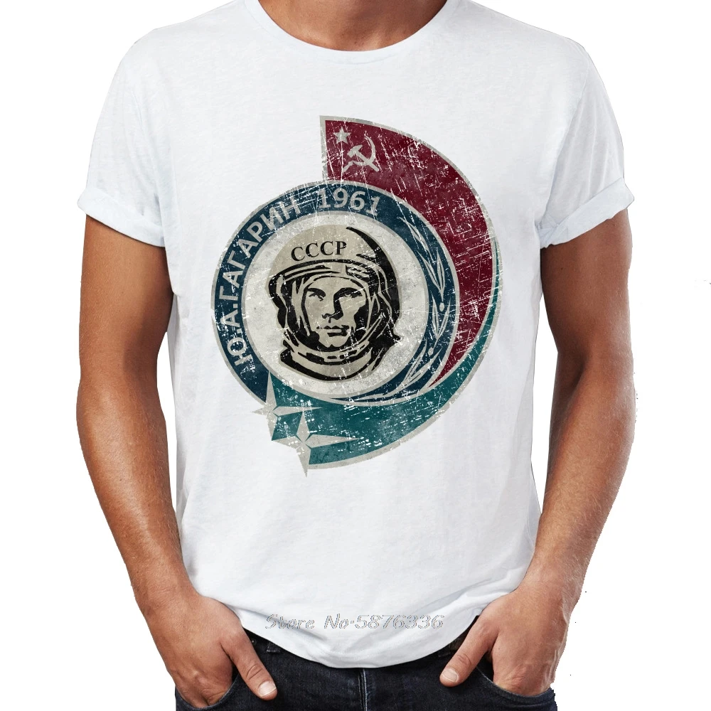 Мужская футболка с изображением Юрия гагагарина футболки первого человека в