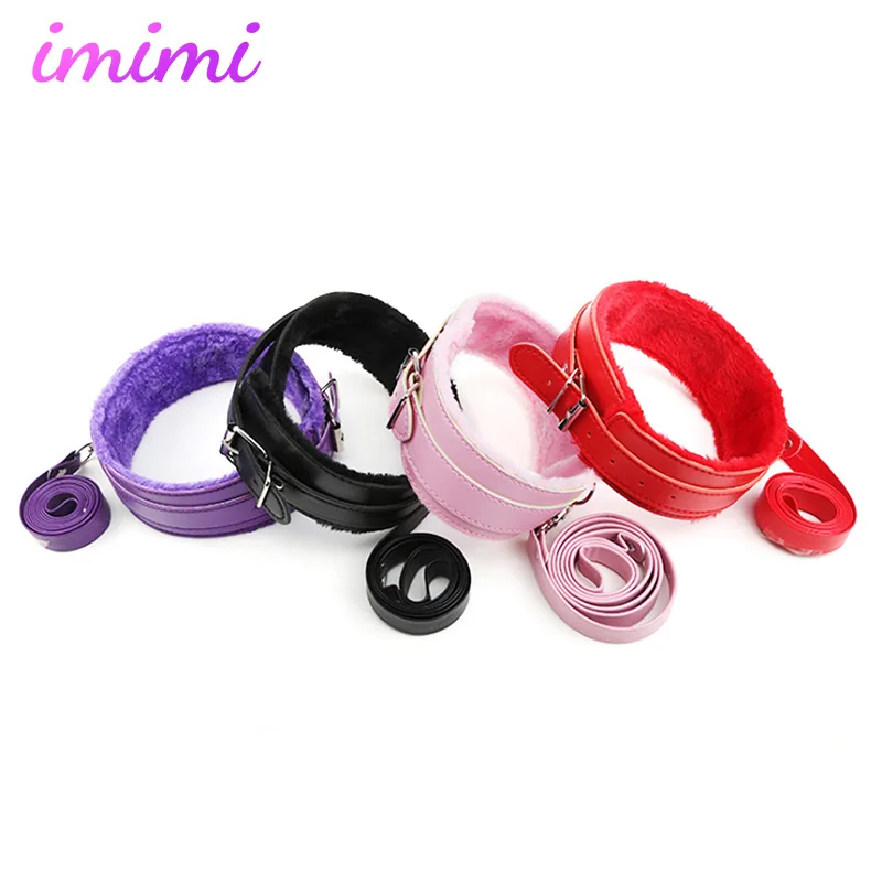 БДСМ ошейник из искусственной кожи для пары сексуальное стимулирование флирт