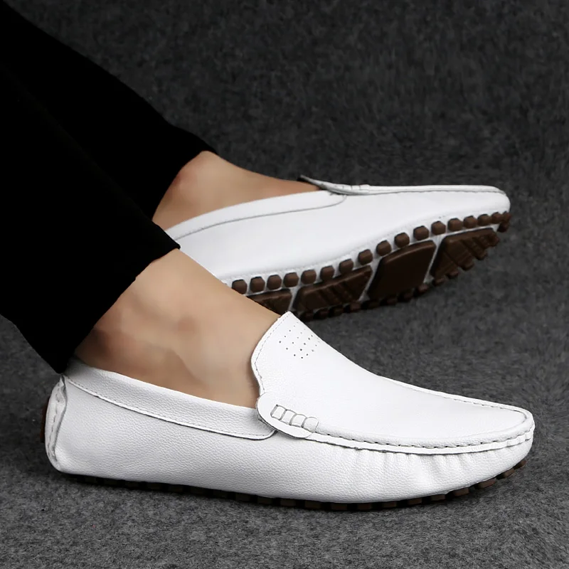 

Big Size 37-47 Man Casual Shoes Fashion Men Shoes Genuine Leather Men Loafers Moccasins Slip On Men's Flats Male Driving Shoes