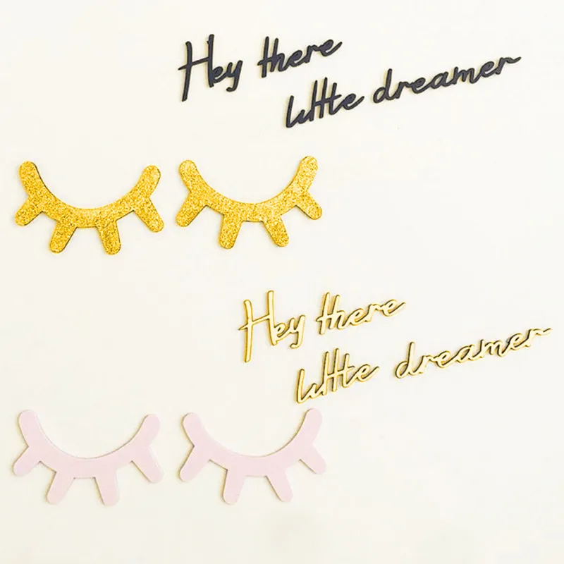 1 пара 3D самодельные ресницы в скандинавском стиле деревянные настенные стикеры