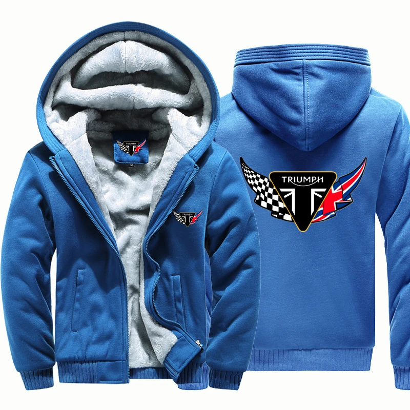 

2021 New Brand TRIUMPH Autumn Winter Men England Style Cinched Hooded Zipper Men Fashion Delicate Comfortable Printing Warm Top