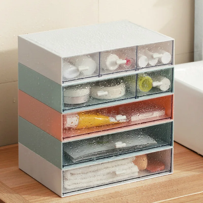 

Plastic Desktop Cosmetic Finishing Box Stackable Drawer Storage Box Dust-proof Stationery Toys Jewelry Home Desktop Storage Box
