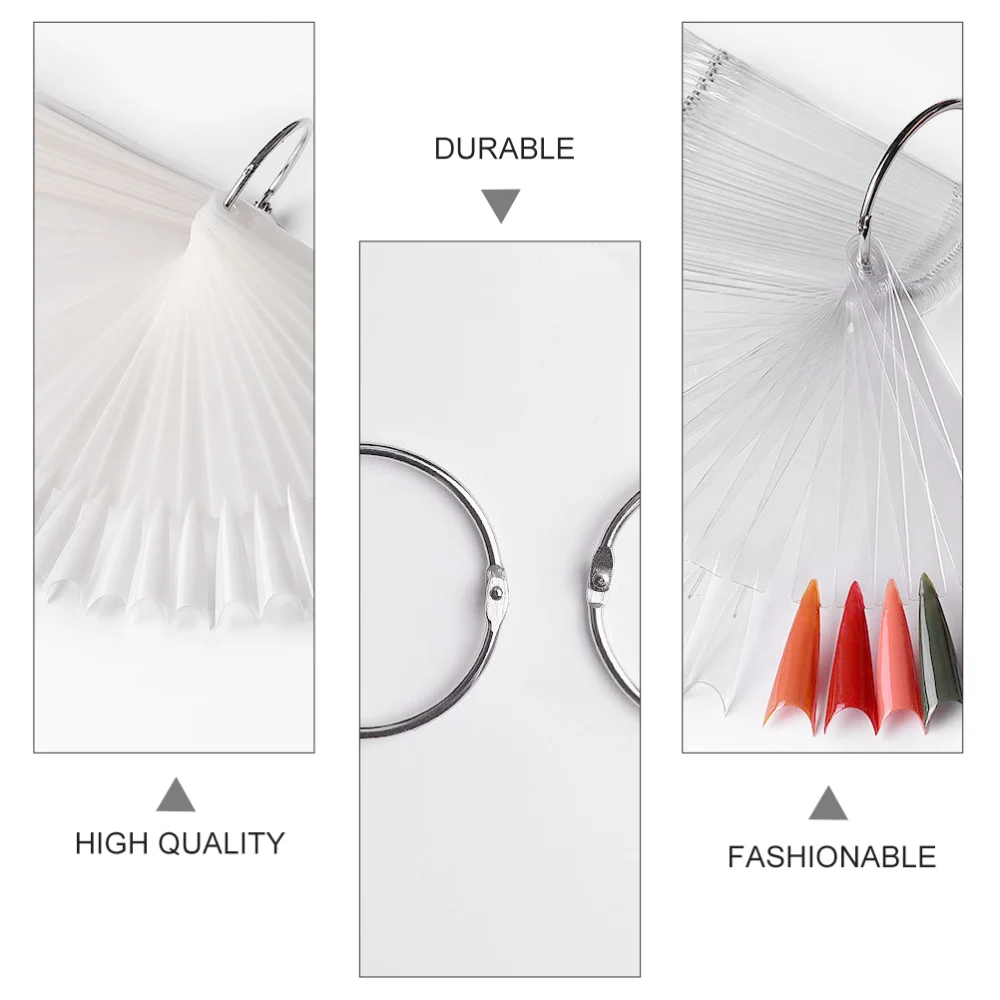 

2Sets/100Pcs Nail Color Plates Fan Shaped Display Manicure Nail Art