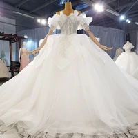 silver beading ball gown wedding dress with 200cm train off shoulder 2021 wedding gown bridal see through top lace up back