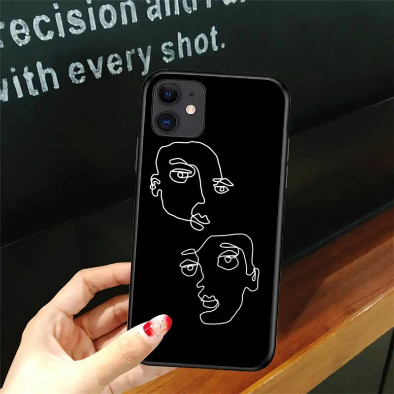 

Minimalist Line Sexy Senior Phone Case For Iphone 5 5S SE 6 6s 7 8 plus X Xr XS 11 12 Mini Pro Max Cover Fundas Coque