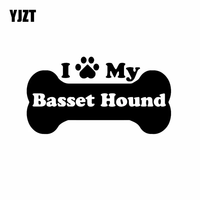 YJZT X см креативная виниловая наклейка автомобильная с надписью I Love Heart My bассет Hound