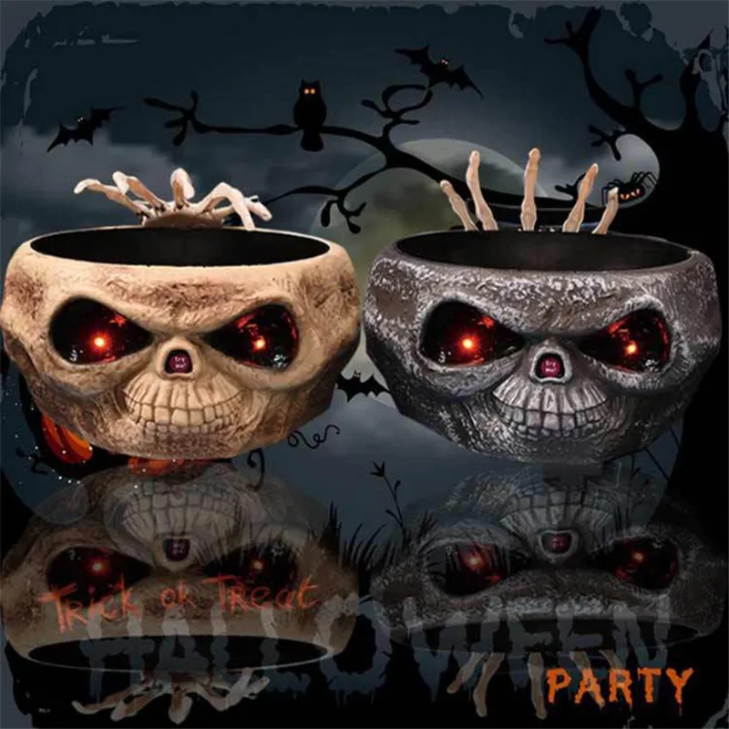 

Horror Halloween Electric Decoration Props Ghost Hand Plate Placement Plate Scary Thriller Light-emitting Ornaments Tricky Toys