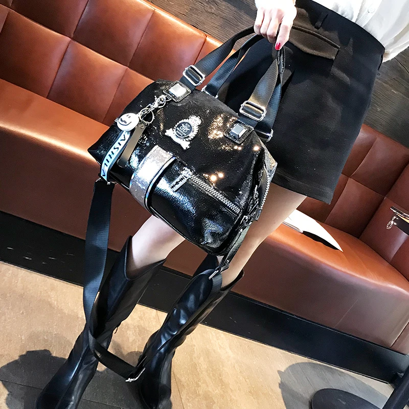 

Luxury Brand Women's Bags Split Lether Sequines Bolsos De Mujer Large Handbag Tote Crossbod Shoulder Sac A Main Femme