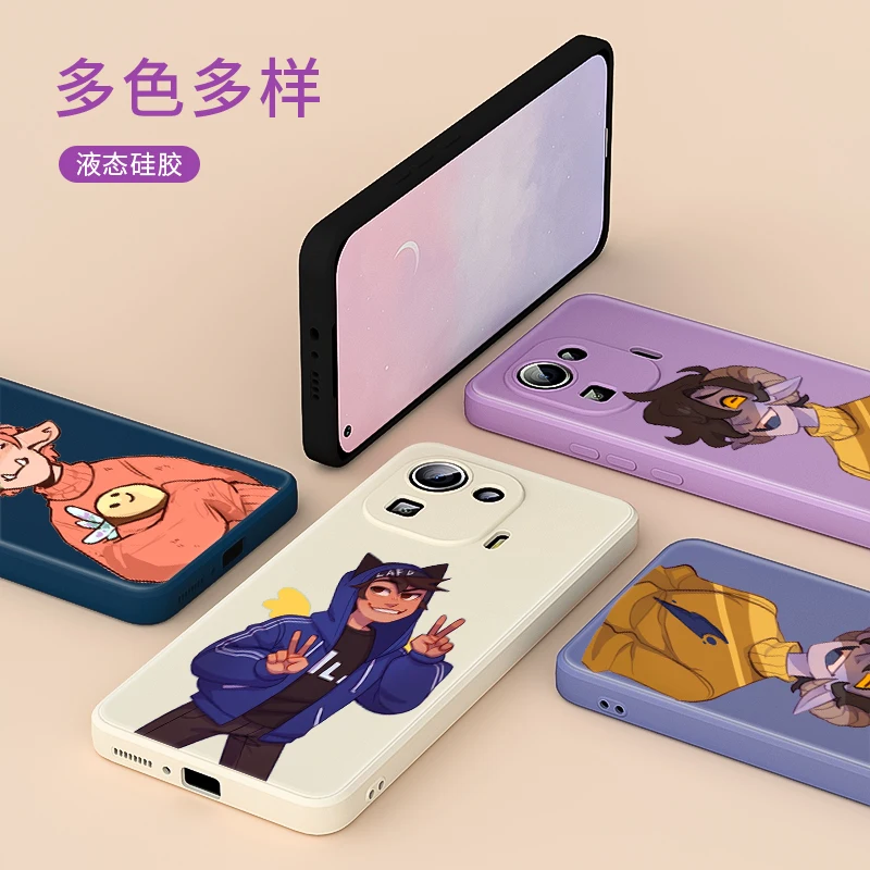 

Dream Smp Cool Member For Xiaomi Mi Mix 4 3 11 10 9 5G Ultra Pro Lite Youth X S Liquid Silicone Soft Cover Phone Case