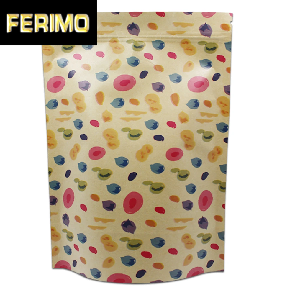 30 шт./лот 19*27 см пакет из крафт-бумаги на молнии с застежкой-молнией для упаковки