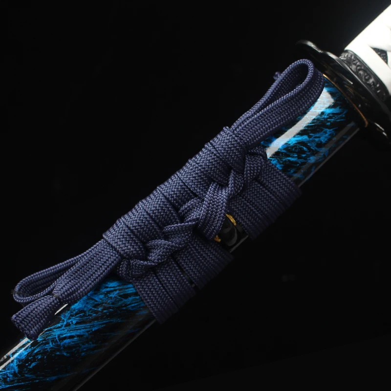 Привидение цушимы мечи T10 стальная глина закаленное лезвие бритва острые