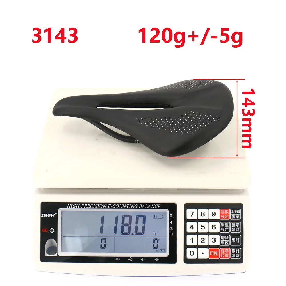 

Carbon Cushions MTB/Road Super Light 120g Leather Carbon Saddle 143mm/155mm