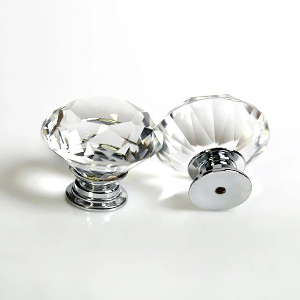 8 шт. 40 мм прозрачный кристалл дизайн ручка для стены шкафа ящика легко установить