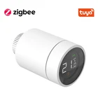 Термостат ZigBee с приводом радиатора, умный программируемый пульт управления температурой, ЖК-дисплей, поддержка Alexa, голосовое управление