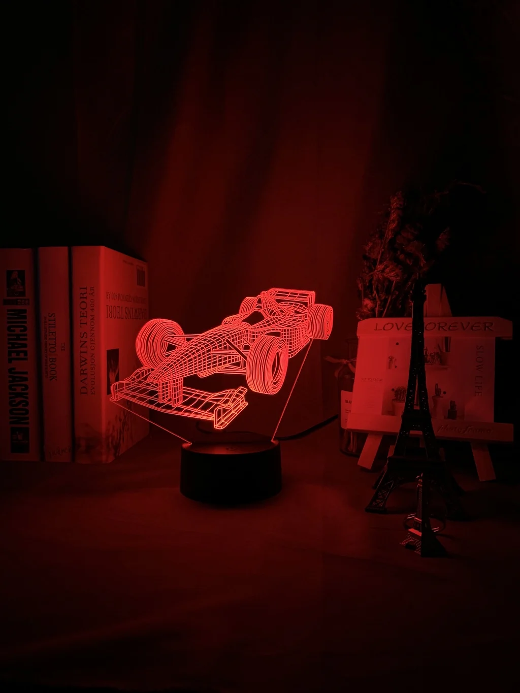 Светодиодный ночник для детей 3d иллюзия гоночной машины спальни декоративный