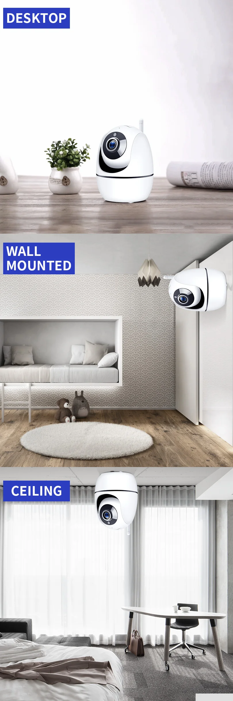 Weтранс 1080P IP Wifi камера Мини HD автоматическое отслеживание ONVIF прибор ночного видения Детский Монитор умный cctv домашняя беспроводная камера безопасности