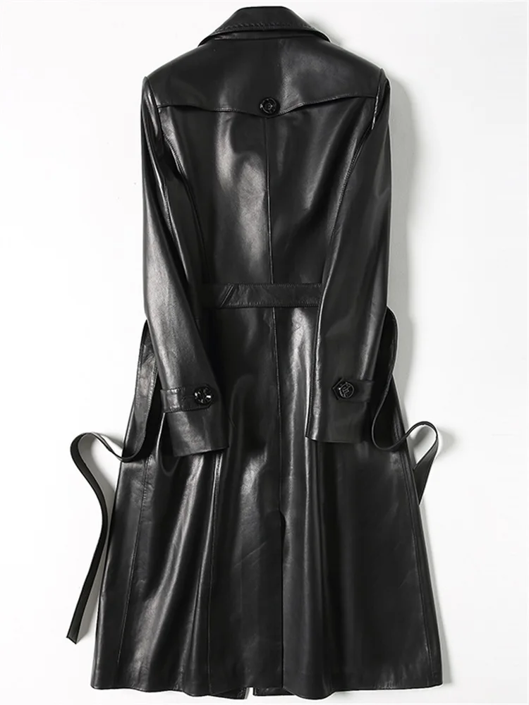 

Geniune Jacket Women Sheepskin Leather Windbreakers for Female Spring Autumn Jaqueta HQ12-YY1089B MF220