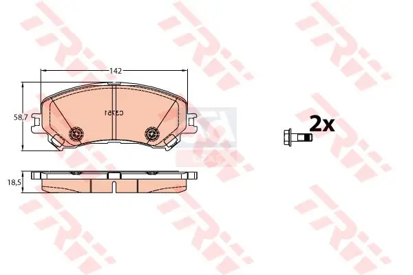 

TRW BRAKE LINING FRONT 14 QASHQAI-TALISMAN TRW TK