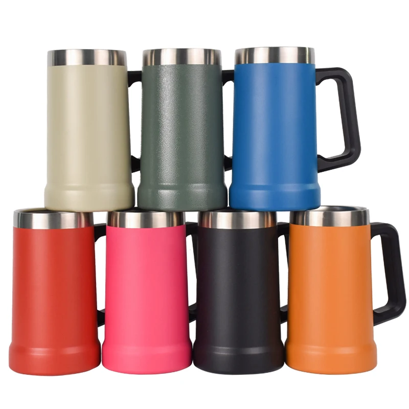 

24oz/709ML Stainless Steel 304 Tumbler with handle Vacuum Thermos Insulated Travel Coffee Beer Mug Thermal mug Garrafa Termica